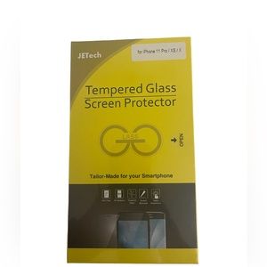 NWT JETech iPhone 11 Pro/XS/X Tempered Glass Screen Protector